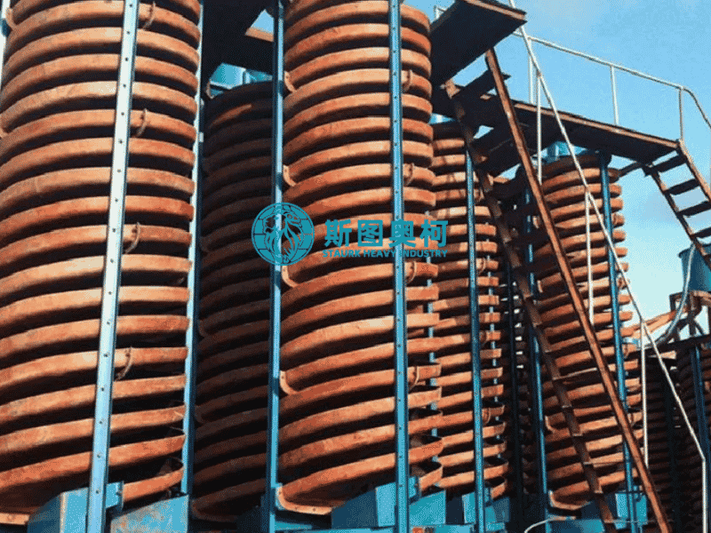 Spiral separator for iron ore beneficiation
