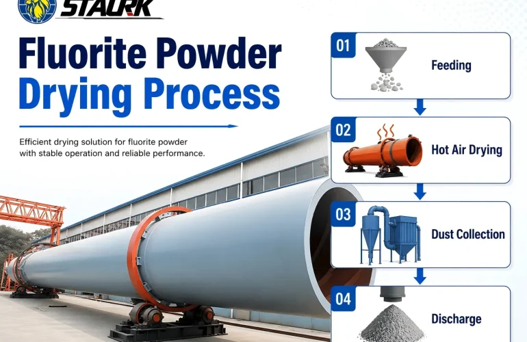 Fluorite Powder Rotary Dryer Works