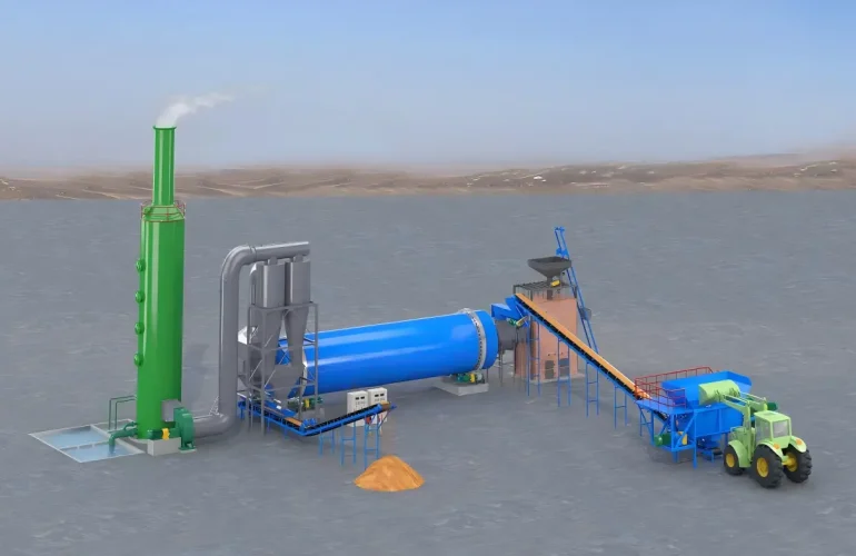 Kaolin rotary dryer for clay drying process